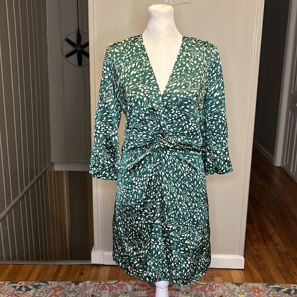 Ba&sh Erika Dress in Green Dot NWT Size 2, Medium - Picture 4 of 12